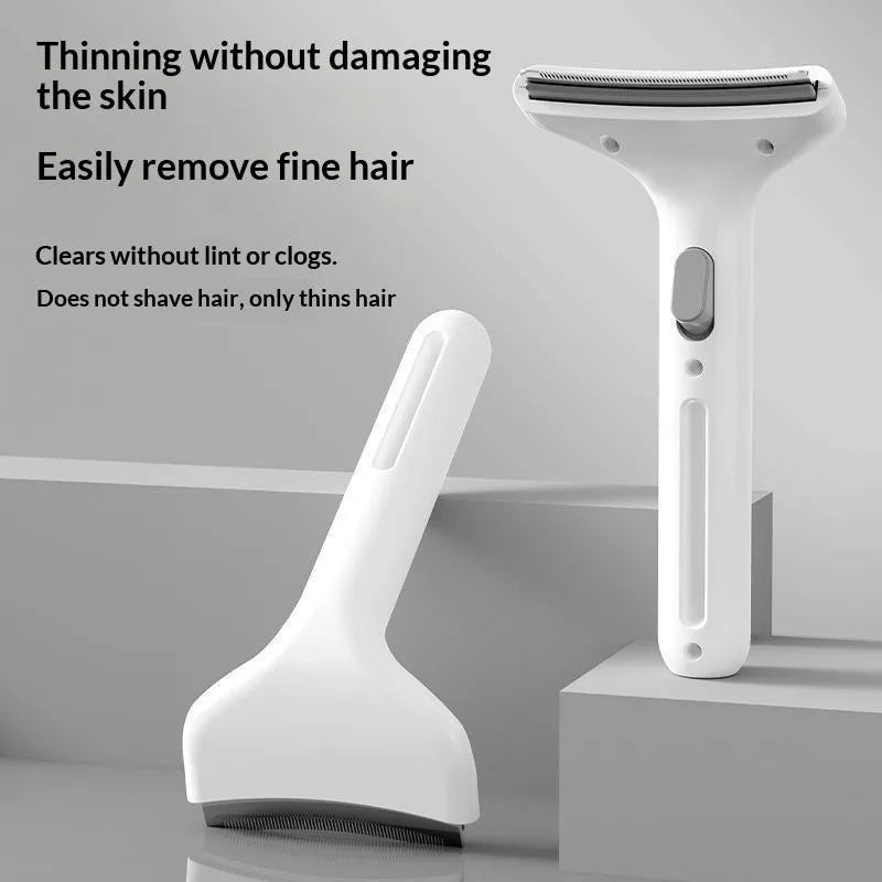 Pet Deshedding Grooming Brush for Dogs & Cats, Safe Comb Removes Loose Fur Mats Tangles for All Hair Types