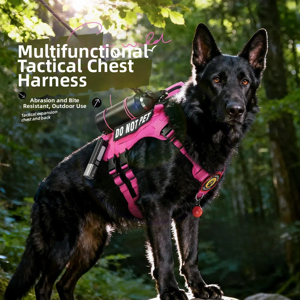 Tactical Dog Harness – Heavy Duty MOLLE Vest for Large Dogs