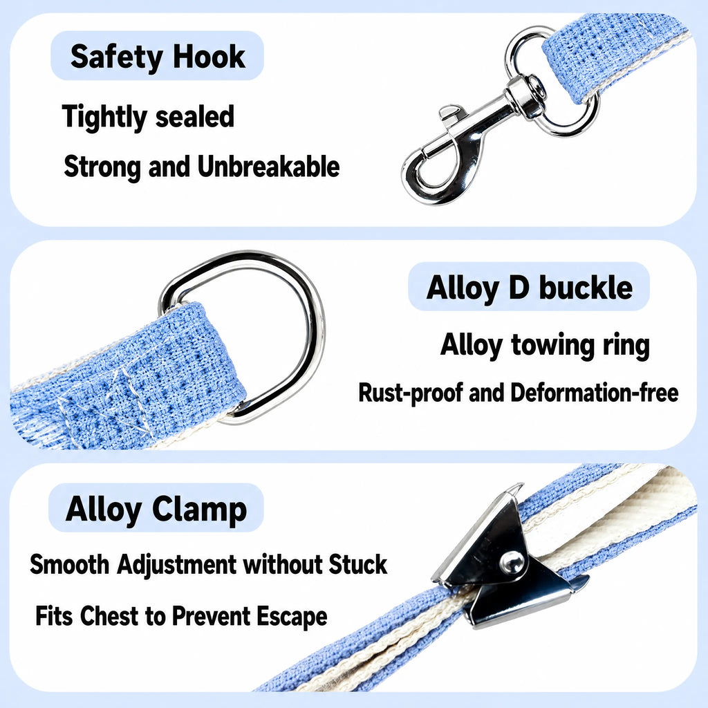 Knit Cherry Cat & Dog Harness with Leash – Anti-Break, Lightweight & Adjustable for Safe Outdoor Walks