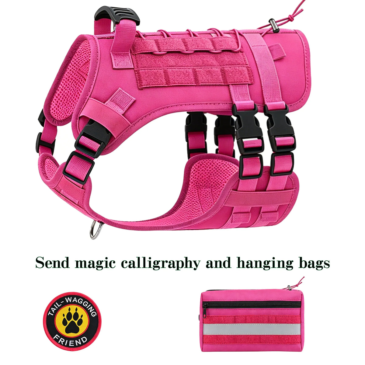 Tactical Dog Harness – Heavy Duty MOLLE Vest for Large Dogs