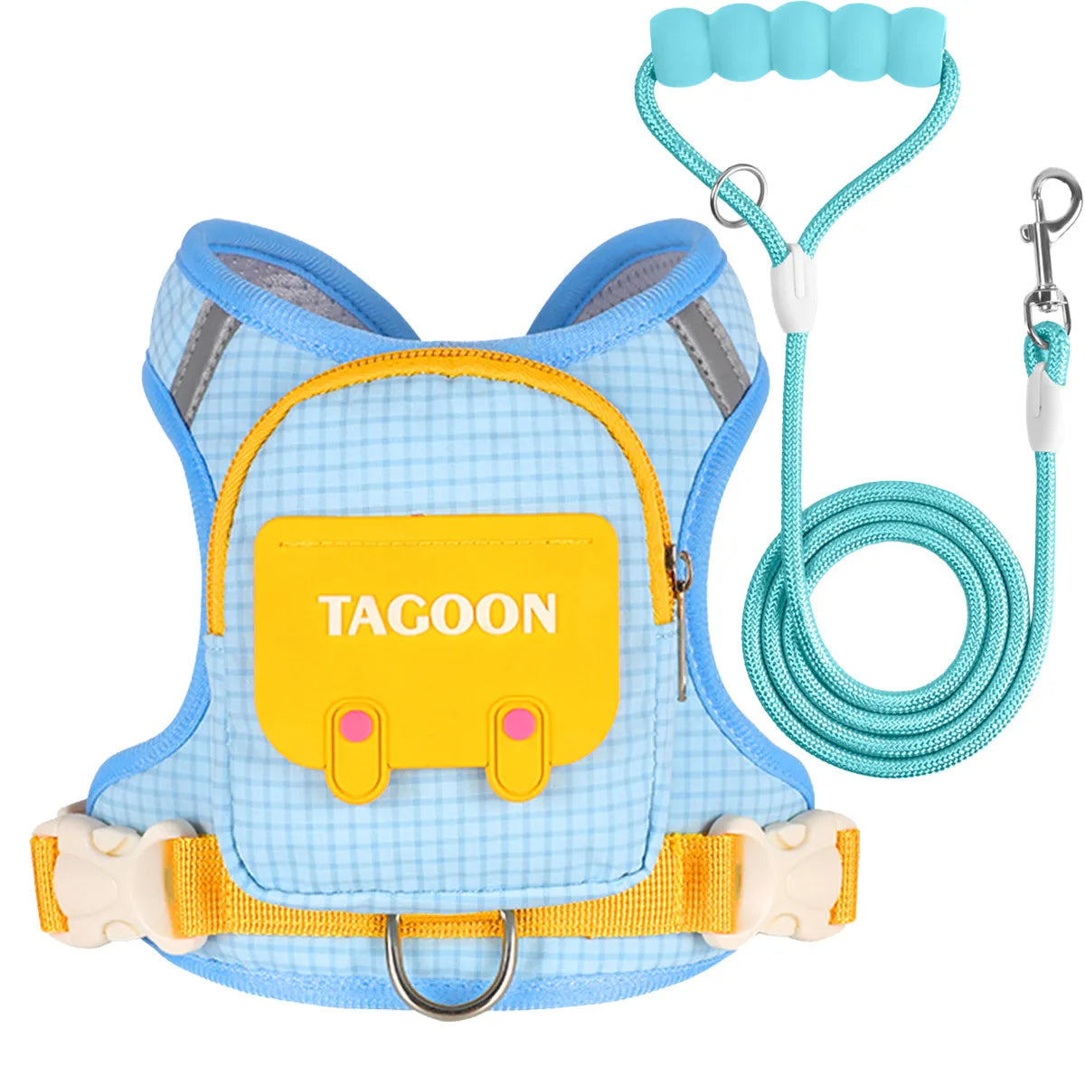 Dog Backpack Harness with Leash – Adjustable Breathable Mesh Walking Vest & Carrier Pouch for Small Dogs, Puppies & Outdoor Travel
