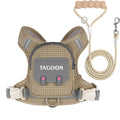 Cute Pet Self Backpack Harness Breathable Mesh Adjustable Walking Vest With Storage Bag Leash Attachment For Small Dogs Puppies Outdoor Travel Walking